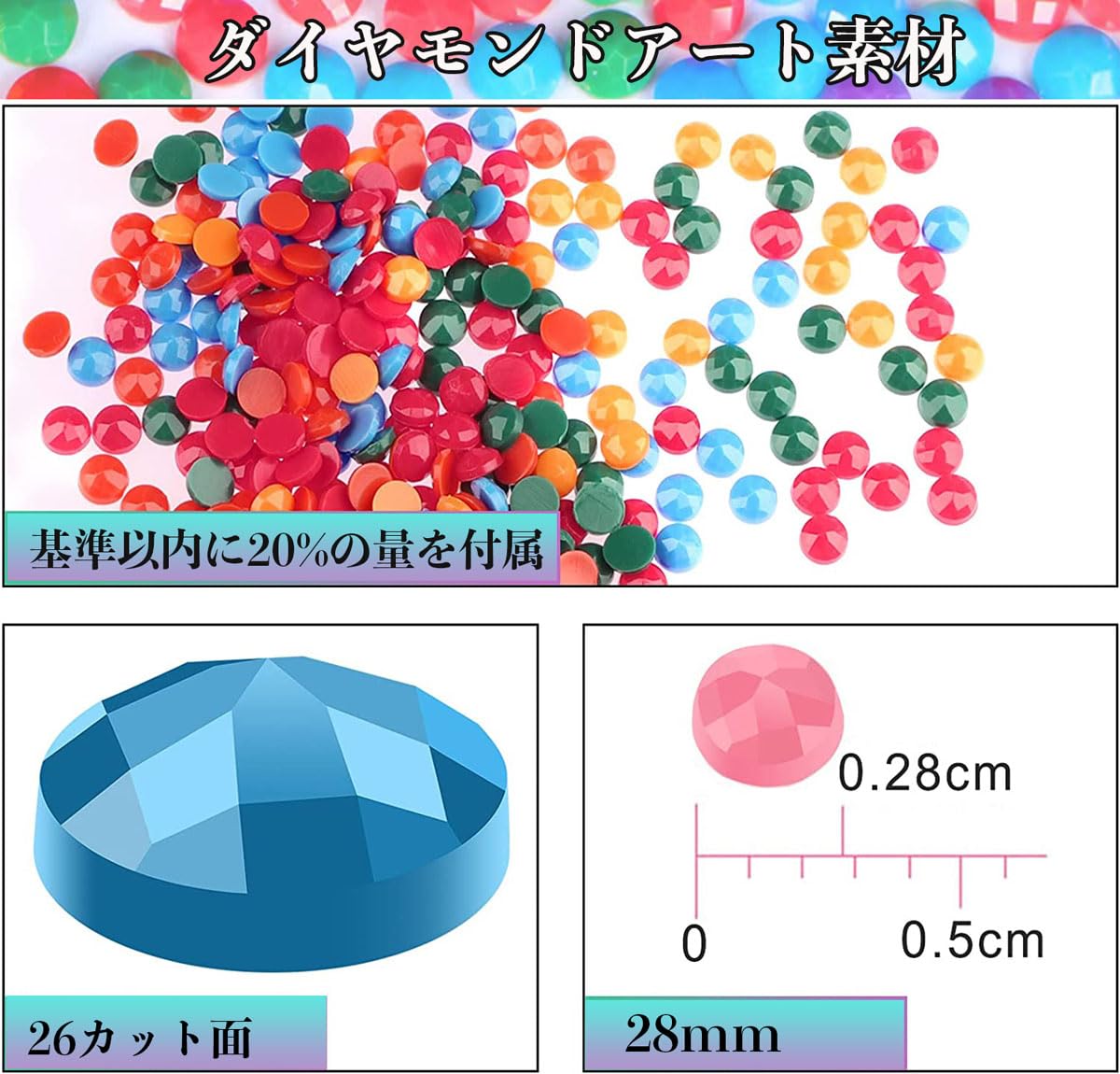 Amazon.co.jp: LEADINTOP ダイヤモンドアート セット フラワー
